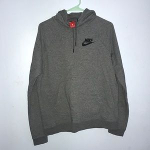 Grey Nike Funnel Neck Hoodie